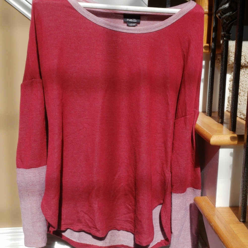 Burgandy Long Sleeve Shirt